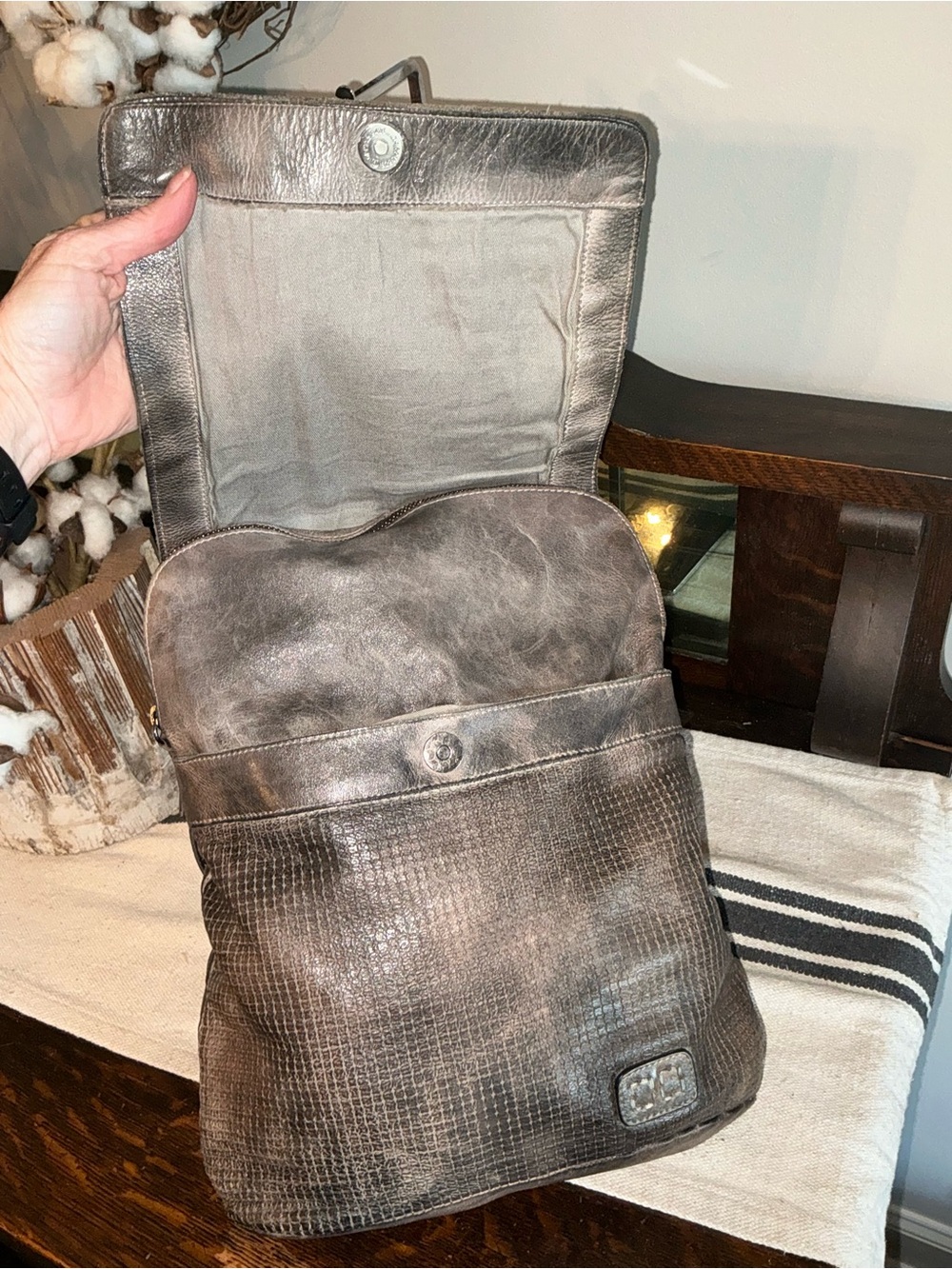 Bed Stu Patsy Convertible 4 Way Leather Backpack Bag Graphito Black MSRP $335 - Picture 12 of 14